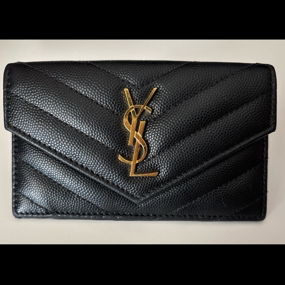 Yves Saint Laurent Cassandre Matelasse Flap Card Case